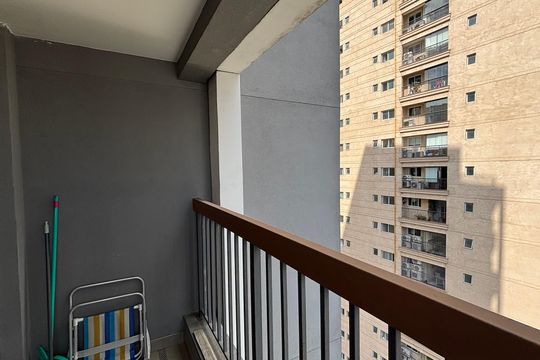 Varanda de kitnet/studio para alugar com 1 quarto, 25m² em Brooklin, São Paulo