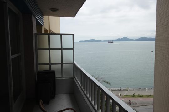 Varanda da Sala de apartamento para alugar com 1 quarto, 58m² em Ponta da Praia, Santos