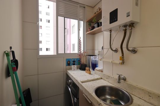 Área de Serviço de apartamento à venda com 2 quartos, 38m² em Jardim, Santo André
