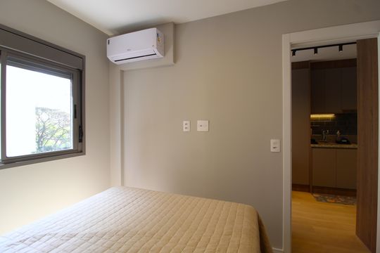 Quarto Suíte de apartamento para alugar com 1 quarto, 26m² em Vila Nova Conceição, São Paulo