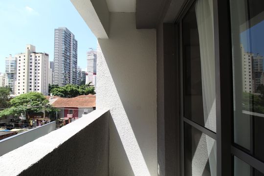 Varanda de apartamento para alugar com 1 quarto, 26m² em Vila Nova Conceição, São Paulo
