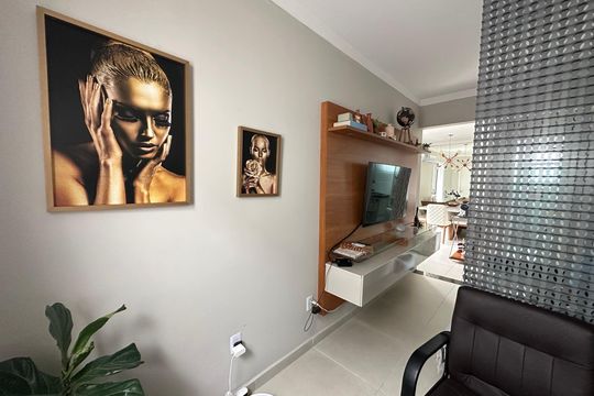 Escritório de apartamento para alugar com 1 quarto, 65m² em Parque Bitaru, São Vicente