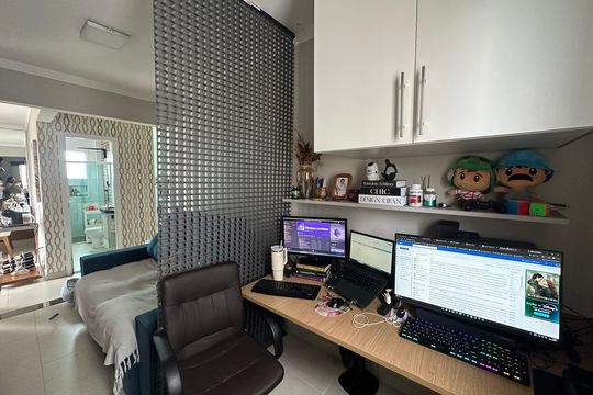 Escritório de apartamento para alugar com 1 quarto, 65m² em Parque Bitaru, São Vicente