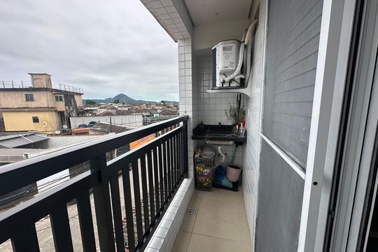 Varanda de apartamento para alugar com 1 quarto, 65m² em Parque Bitaru, São Vicente