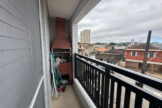 Varanda de apartamento para alugar com 1 quarto, 65m² em Parque Bitaru, São Vicente