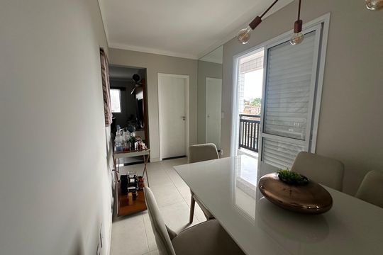 Sala de Jantar de apartamento para alugar com 1 quarto, 65m² em Parque Bitaru, São Vicente