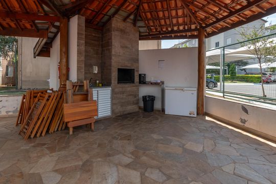 Área comum - Churrasqueira de apartamento para alugar com 2 quartos, 47m² em Residencial Real Park Sumaré, Sumaré