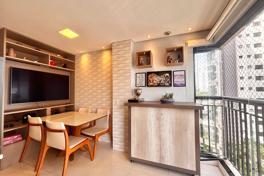 Sala de Jantar de apartamento à venda com 2 quartos, 62m² em Continental, Osasco