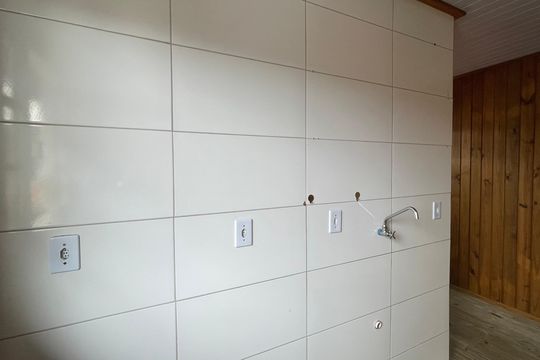 Cozinha de kitnet/studio para alugar com 1 quarto, 30m² em Forquilhas, São José