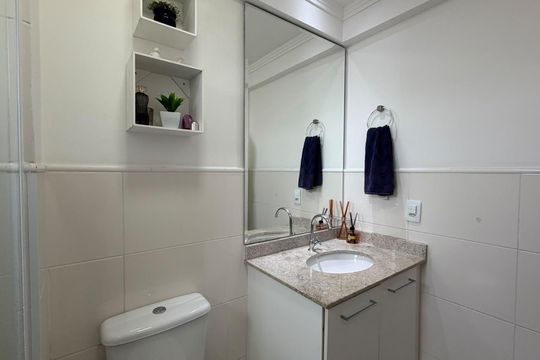 Banheiro Suíte de apartamento à venda com 2 quartos, 67m² em Fundacao, São Caetano do Sul