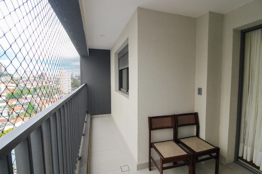 Varanda da Sala de apartamento para alugar com 1 quarto, 45m² em Vila Sonia, São Paulo