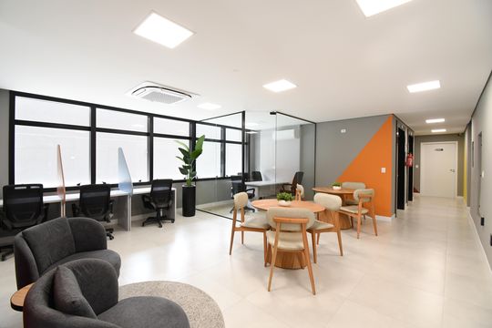 Área comum Coworking de kitnet/studio à venda com 1 quarto, 22m² em Centro, Curitiba