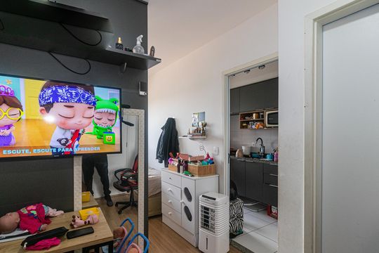 Sala de apartamento à venda com 1 quarto, 27m² em Socorro, São Paulo