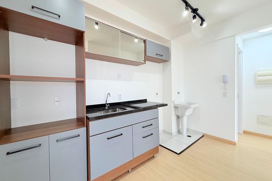 Cozinha de apartamento para alugar com 2 quartos, 45m² em Santo Amaro, São Paulo