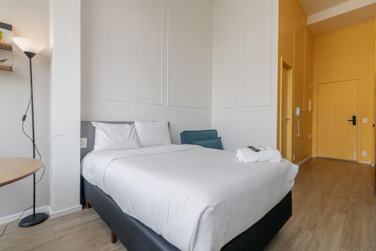 Quarto - cozinha de kitnet/studio à venda com 1 quarto, 21m² em Moema, São Paulo