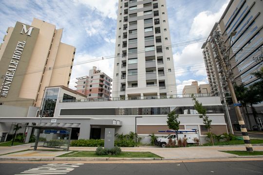 FACHADA DO PRÉDIO de apartamento à venda com 1 quarto, 48m² em Centro, Campinas