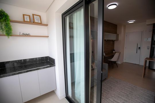 VARANDA de apartamento à venda com 1 quarto, 48m² em Centro, Campinas