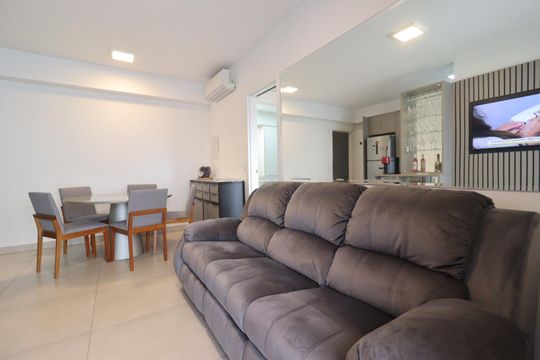 Sala de apartamento para alugar com 1 quarto, 44m² em Jardim Sumare, Ribeirão Preto