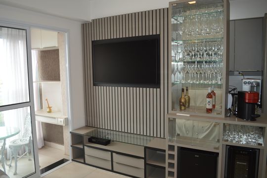 Sala de apartamento para alugar com 1 quarto, 44m² em Jardim Sumare, Ribeirão Preto