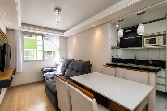Sala de Jantar de apartamento à venda com 2 quartos, 60m² em Pinheirinho, Curitiba