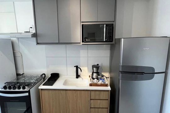 Cozinha de apartamento para alugar com 2 quartos, 44m² em Santo Cristo, Rio de Janeiro