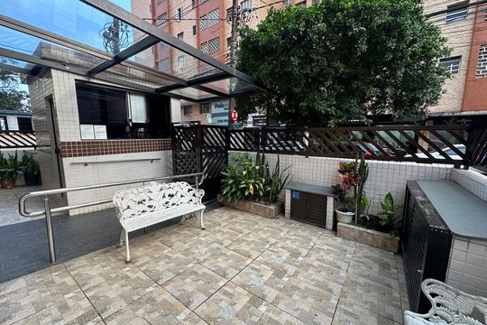 Área comum de kitnet/studio para alugar com 1 quarto, 33m² em Centro, São Vicente
