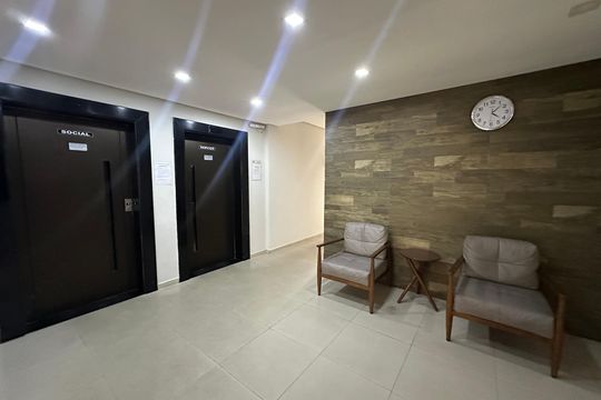 Área comum de kitnet/studio para alugar com 1 quarto, 33m² em Centro, São Vicente