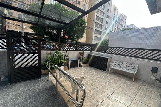 Área comum de kitnet/studio para alugar com 1 quarto, 33m² em Centro, São Vicente