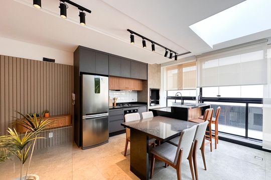 Cozinha de apartamento à venda com 1 quarto, 84m² em Centro, São Bernardo do Campo