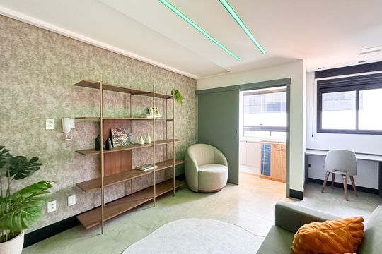 Sala de apartamento à venda com 1 quarto, 84m² em Centro, São Bernardo do Campo