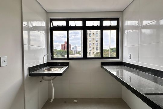 Cozinha e Área de Serviço de apartamento à venda com 1 quarto, 34m² em Barro Preto, Belo Horizonte