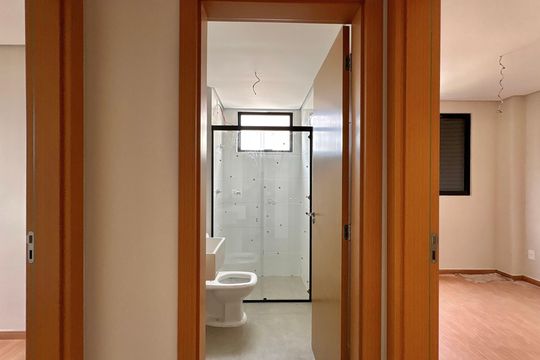 Banheiro Social de apartamento à venda com 2 quartos, 58m² em Barro Preto, Belo Horizonte