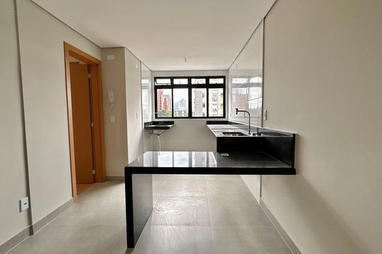 Cozinha e Área de Serviço de apartamento à venda com 1 quarto, 36m² em Barro Preto, Belo Horizonte