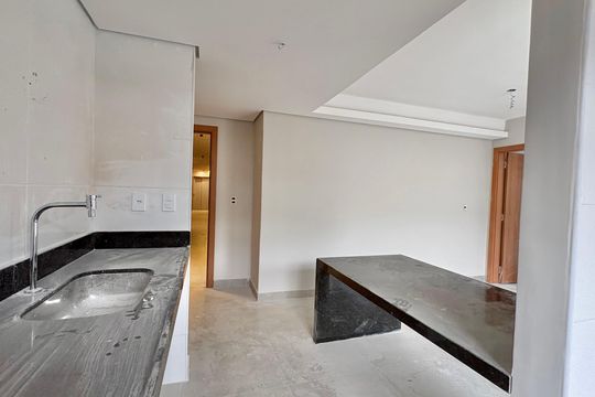 Sala/Cozinha de apartamento à venda com 1 quarto, 62m² em Barro Preto, Belo Horizonte