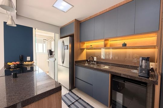 Cozinha de apartamento à venda com 3 quartos, 94m² em Engordadouro, Jundiaí