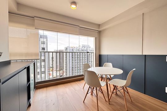 Studio de apartamento para alugar com 1 quarto, 27m² em Indianópolis, São Paulo