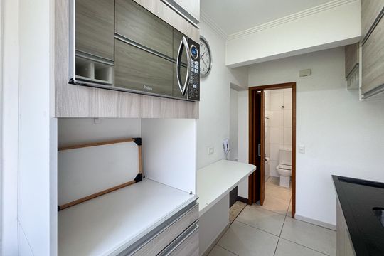 Cozinha de apartamento para alugar com 1 quarto, 44m² em Vila Jerusalem, São Bernardo do Campo