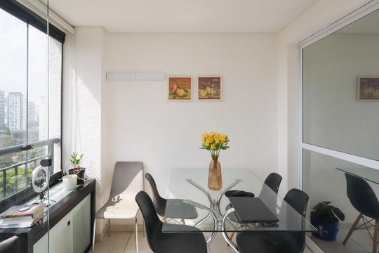 Varanda de apartamento para alugar com 1 quarto, 37m² em Brooklin, São Paulo