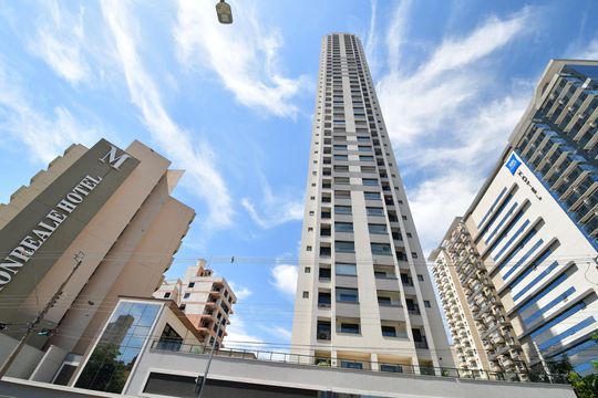 Fachada do Prédio de kitnet/studio para alugar com 1 quarto, 47m² em Centro, Campinas