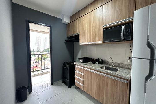 Cozinha de apartamento para alugar com 1 quarto, 36m² em Nova Aldeinha, Barueri