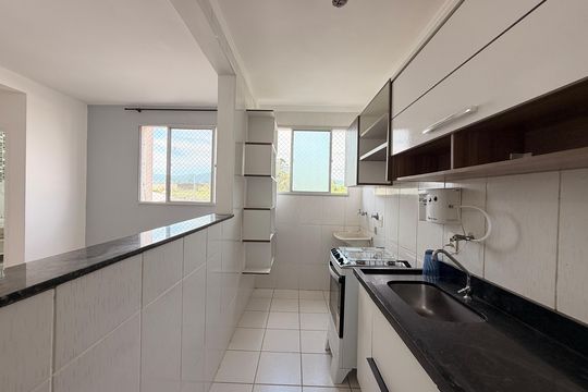 Cozinha de apartamento para alugar com 2 quartos, 51m² em Recanto Quarto Centenario, Jundiaí