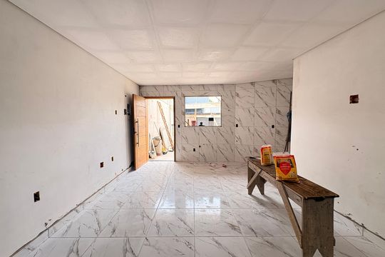 Sala/ cozinha  de casa à venda com 2 quartos, 72m² em Vila Lucinda, Santo André
