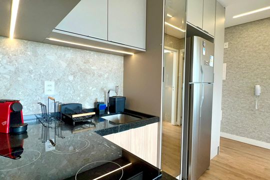 Cozinha de apartamento à venda com 2 quartos, 40m² em Cerqueira César, São Paulo