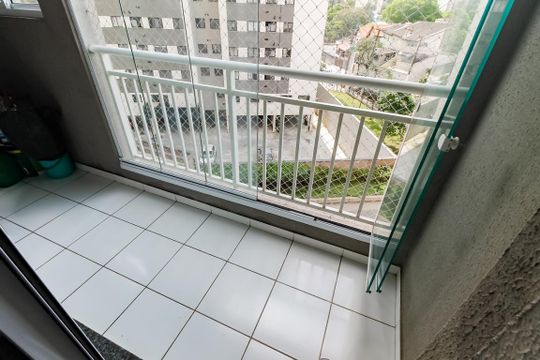Varanda da Sala de apartamento à venda com 2 quartos, 49m² em Jardim Umarizal, São Paulo