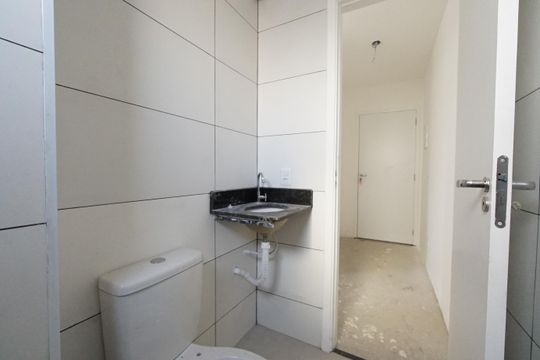 Banheiro de kitnet/studio à venda com 1 quarto, 31m² em Vila Mariana, São Paulo