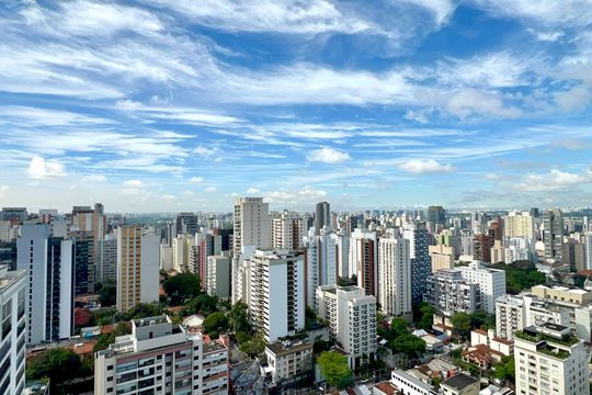 Vista da Varanda de apartamento para alugar com 3 quartos, 118m² em Cerqueira César, São Paulo