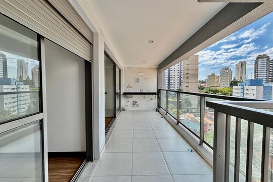 Varanda Suíte de apartamento à venda com 1 quarto, 50m² em Vila Anglo Brasileira, São Paulo