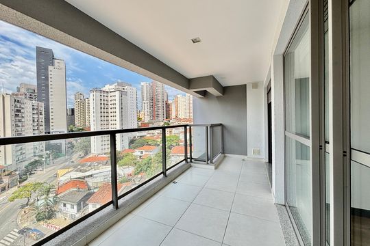 Varanda Sala/Cozinha de apartamento à venda com 1 quarto, 50m² em Vila Anglo Brasileira, São Paulo