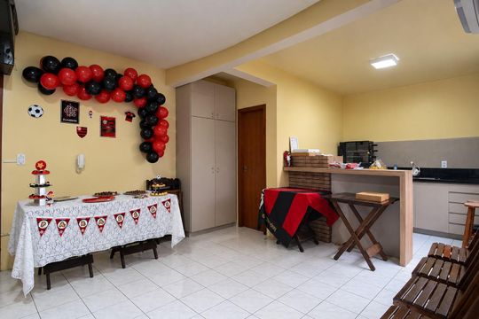 Área comum - Salão de festas de kitnet/studio para alugar com 1 quarto, 35m² em Santos Dumont, São Leopoldo
