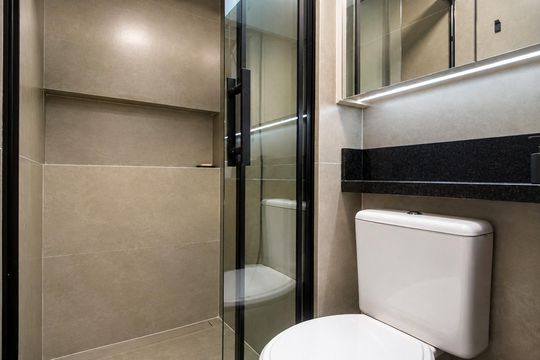 Banheiro de kitnet/studio para alugar com 1 quarto, 35m² em Santos Dumont, São Leopoldo